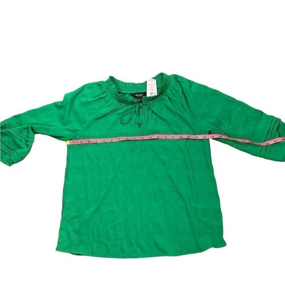 Simply Vera Vera Wang Woman’s Tie Neck Green Blouse, Size XS, NWT - Picture 8 of 10